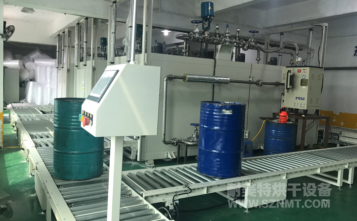 化工圓桶油桶烘干隧道爐